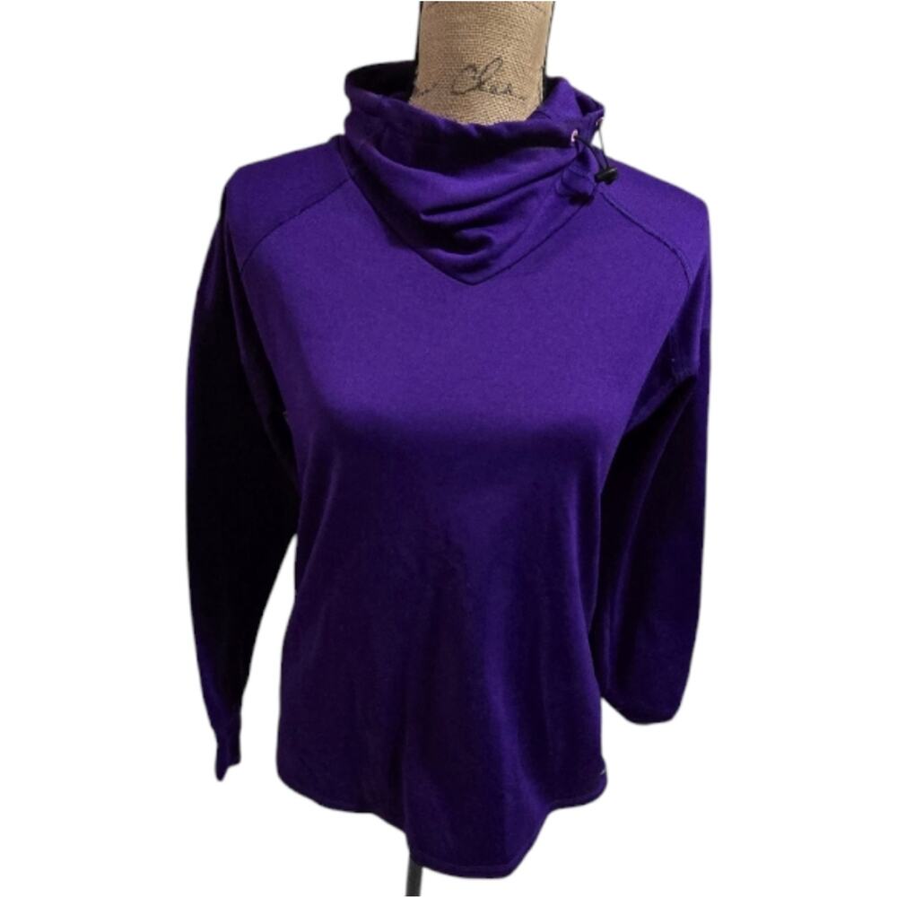 Nike Mock Turtleneck Purple Long Sleeve Dri Fit‎ Active Jacket Top Size Small